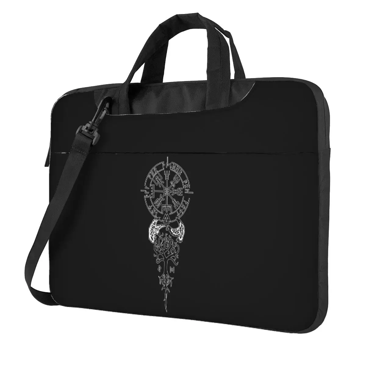 

Retro Viking Symbol Compass Vegvisir Nordic Rune Celtic Crossbody Laptop Bag Computer Bag Resistant Protective Notebook Pouch