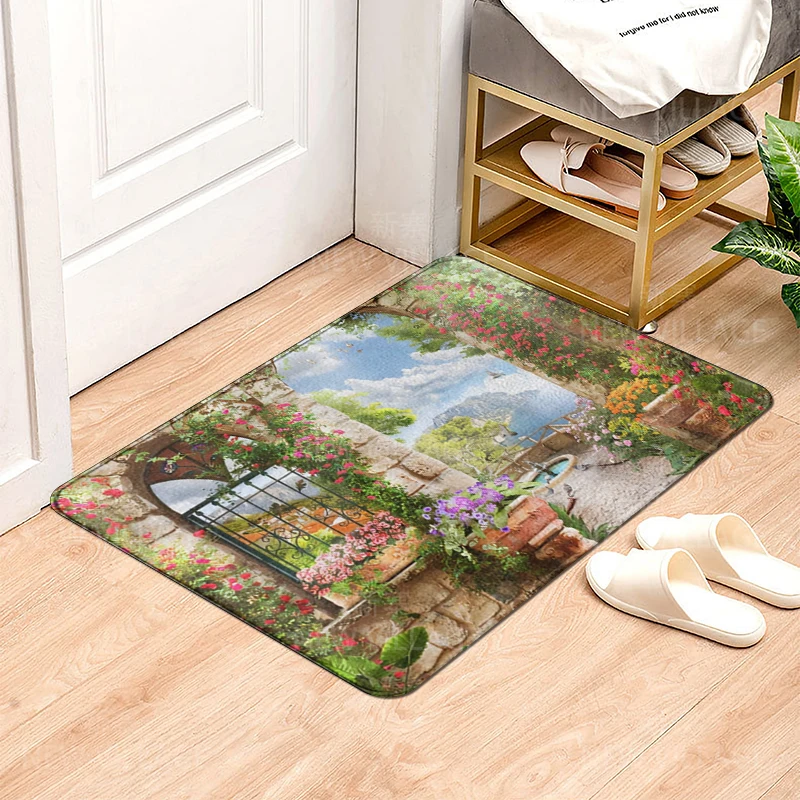 House entrance carpet Home Natural and Animal Styles doormat Room Bath mat Foot mat bath non-slip Kitchen water absorption mat