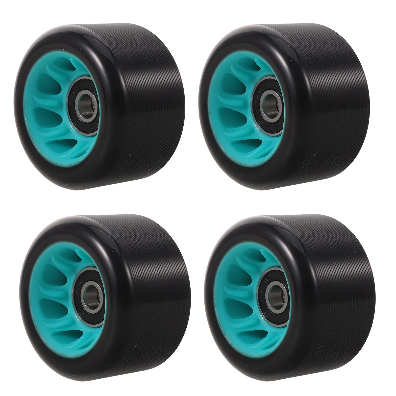4 roues pour patins à roulettes, 2,3 pouces, 88A, bleues, résistantes à l'abrasion, amortissantes, pour patins à quatre roues, usage extérieur et intérieur.