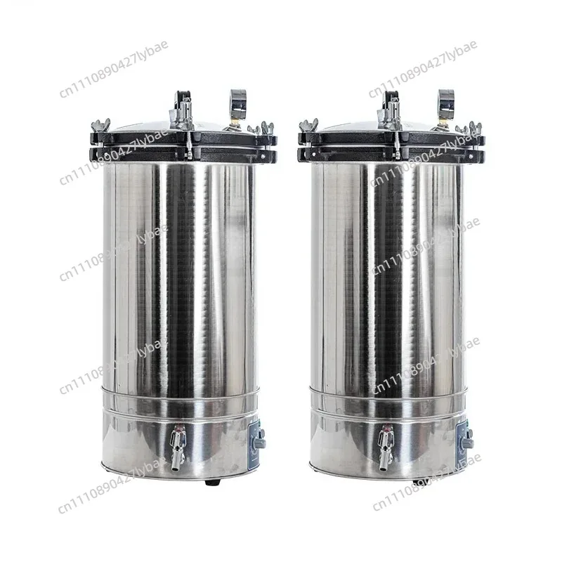 Automatic High Temperature Pressure Steam Sterilizer Pots 18L/24L/30L Portable Pot Sterilization Autoclave Surgical Medical