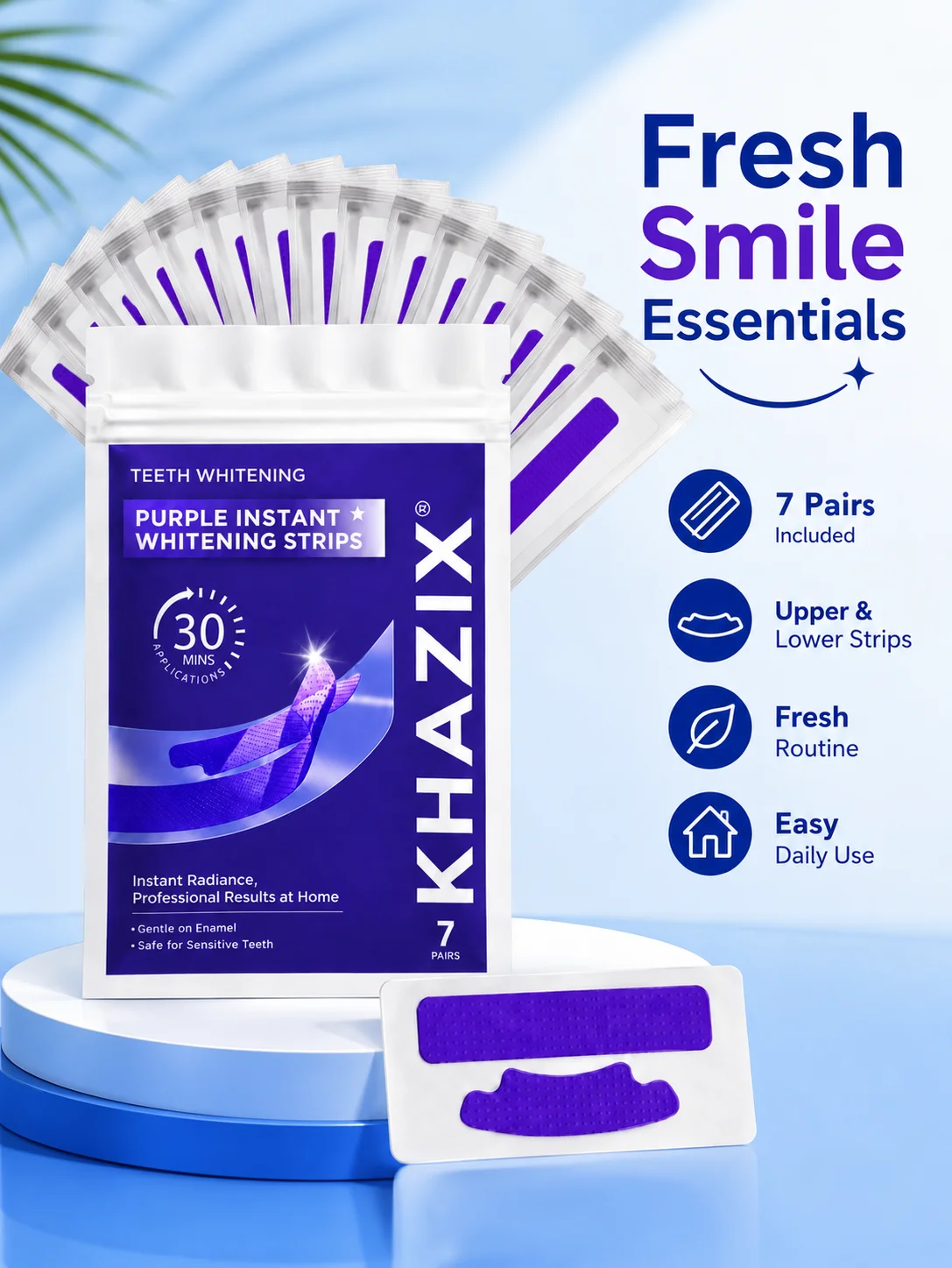 7 pairs Dental Care Strips Oral Hygiene Teeth Patch Fresh Breath Mouth Cleaning Strips for Daily Use view 2