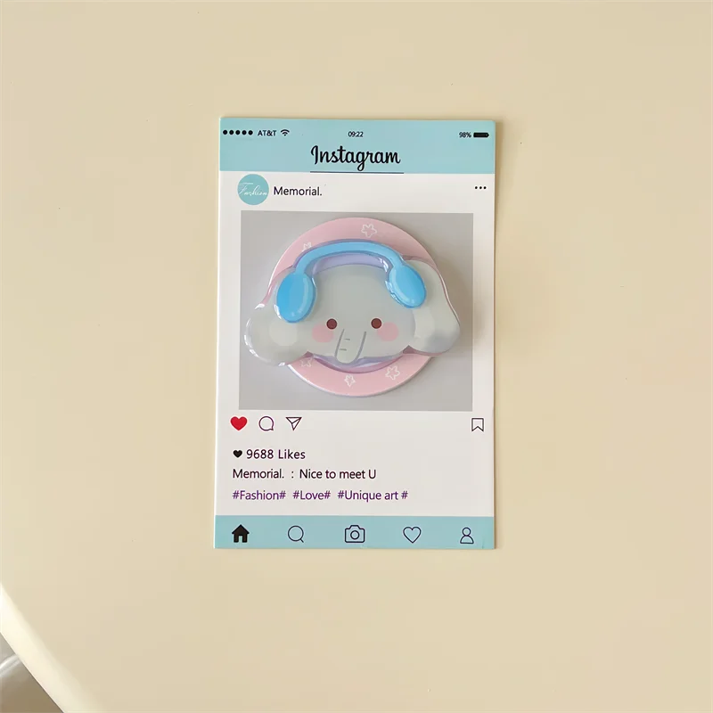 

Cartoon Headphone Elephant Magnetic Ins Korean For Magsafe Holder Griptok Mobile Phone Accessories Universal Stand Support Caqa