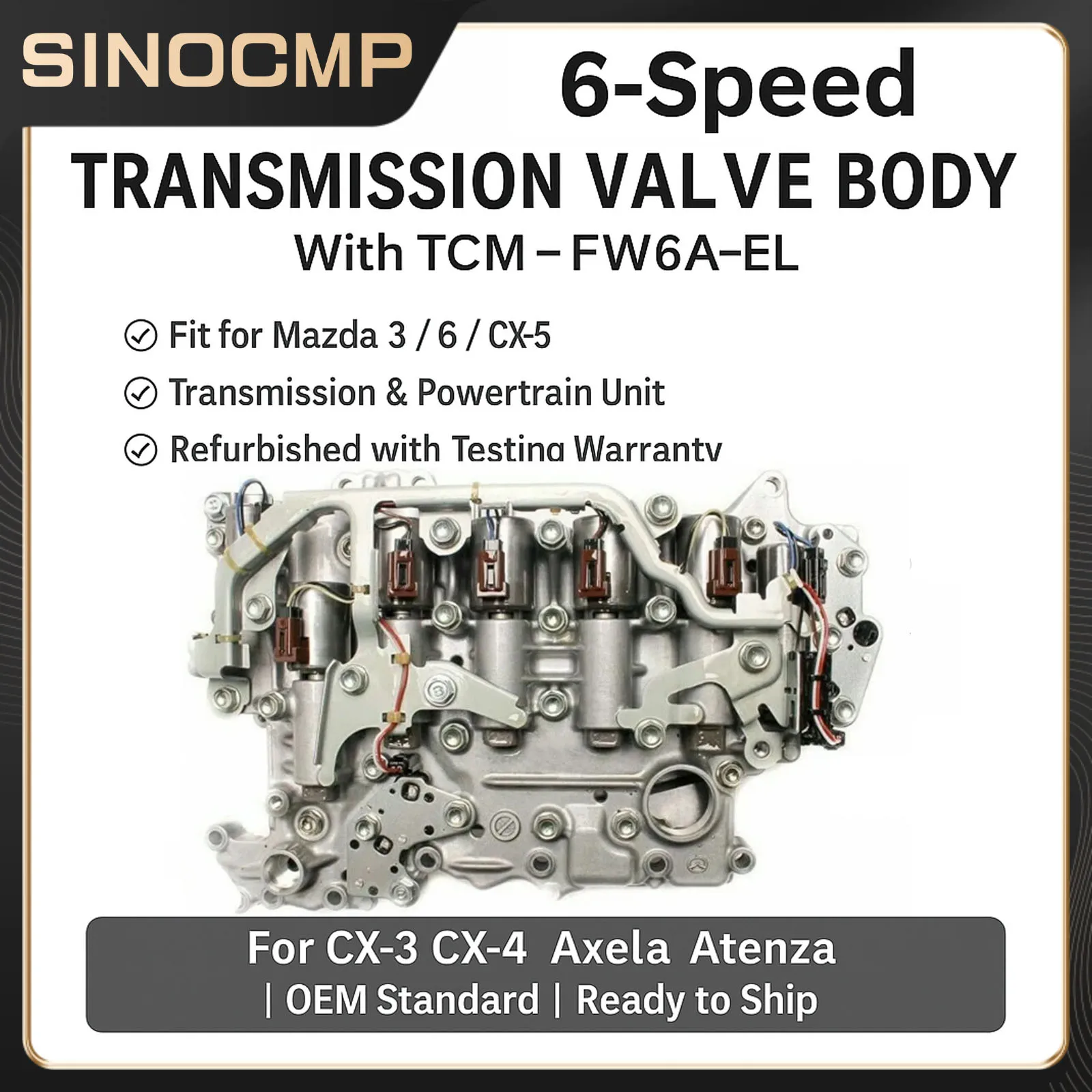 

6-Speed Transmission Valve Body & TCM FW6A-EL For Mazda 3 6 CX-3 CX-4 CX-5 Axela Atenza Transmission & powertrain Refurbished