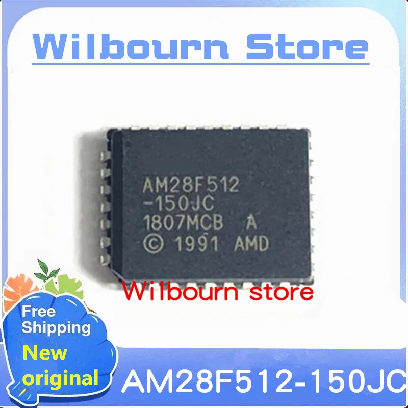 

10 шт./лот AM28F512-150JC AM28F512 PLCC32 100% новый оригинальный запас