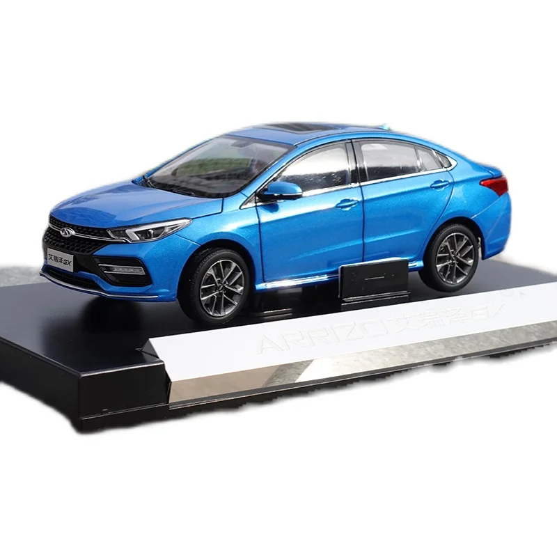 1/18 Scale CHERY Arrizo GX Blue Alloy Diecast Car Model Collection Ornaments Children\'s Toys