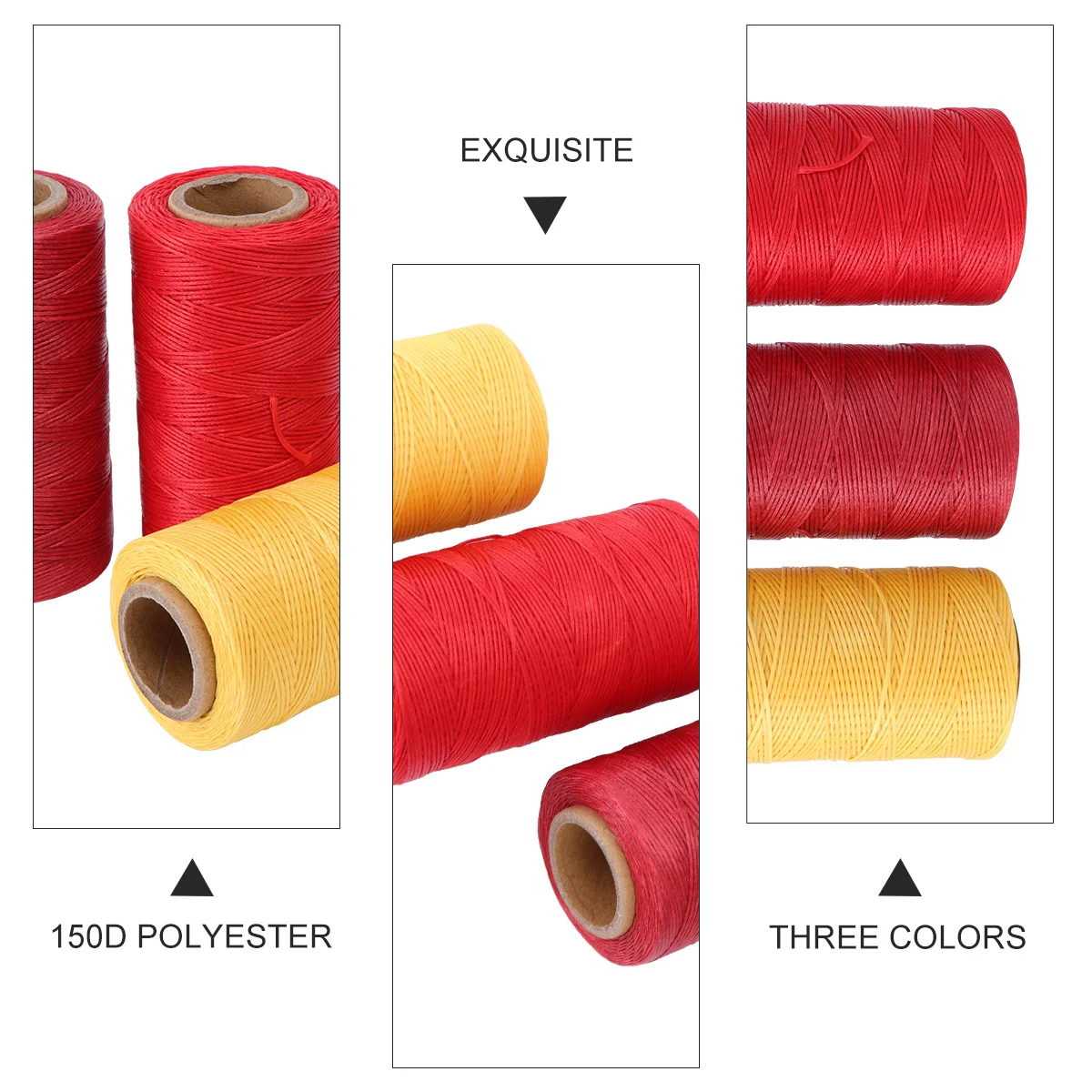 

3pcs 0.8Mm 260M Hand Stitching Wax Thread For Craft Diy Sewing Supplies Bright Color Flat Waxed Cord Durable Stitching