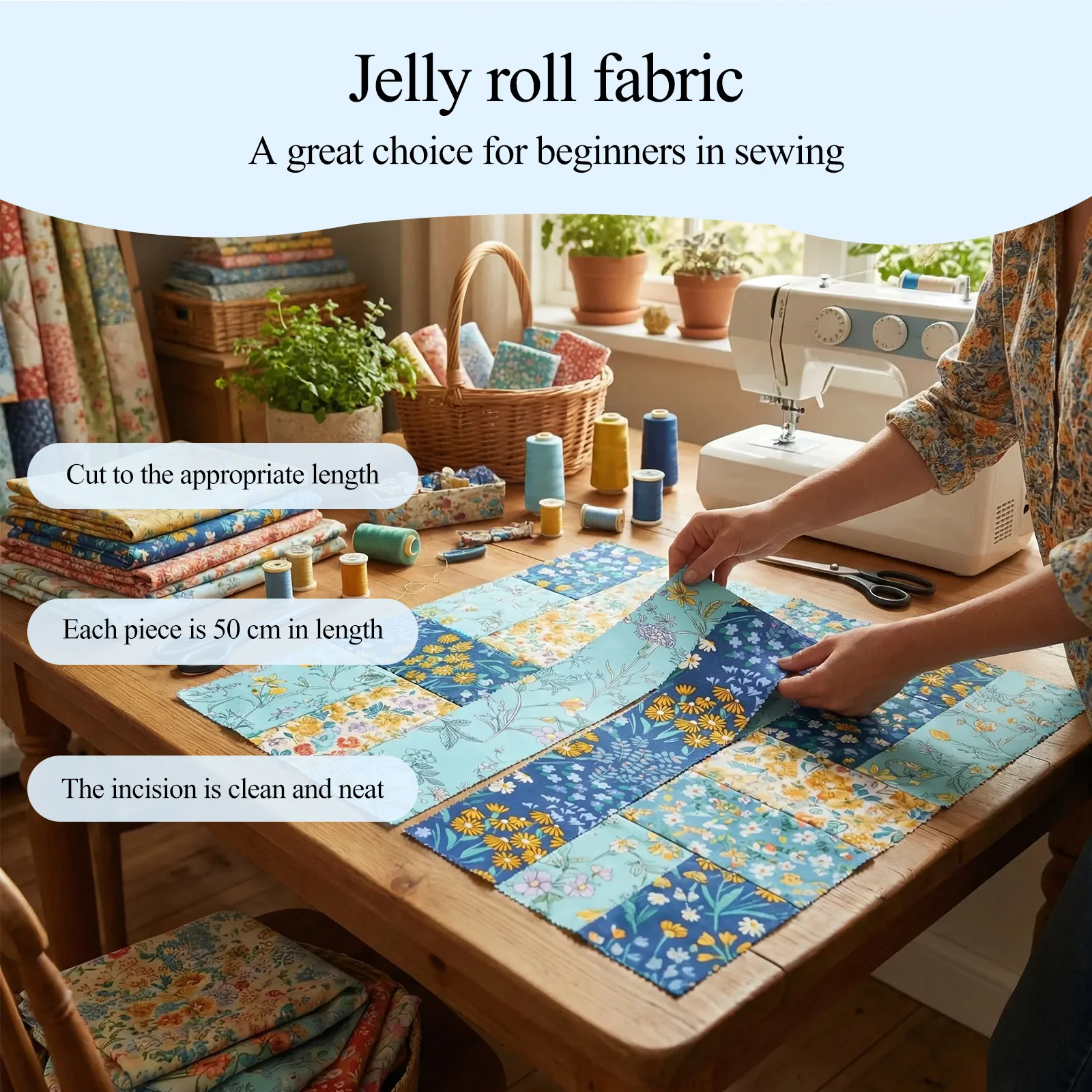 Jelly Roll Fabric Cotton Quilting Fabric 78/76 Pre Cut Strip (2.56 x 19.69 Inch) for Quilting and Sewing 13/19 Assorted Floral
