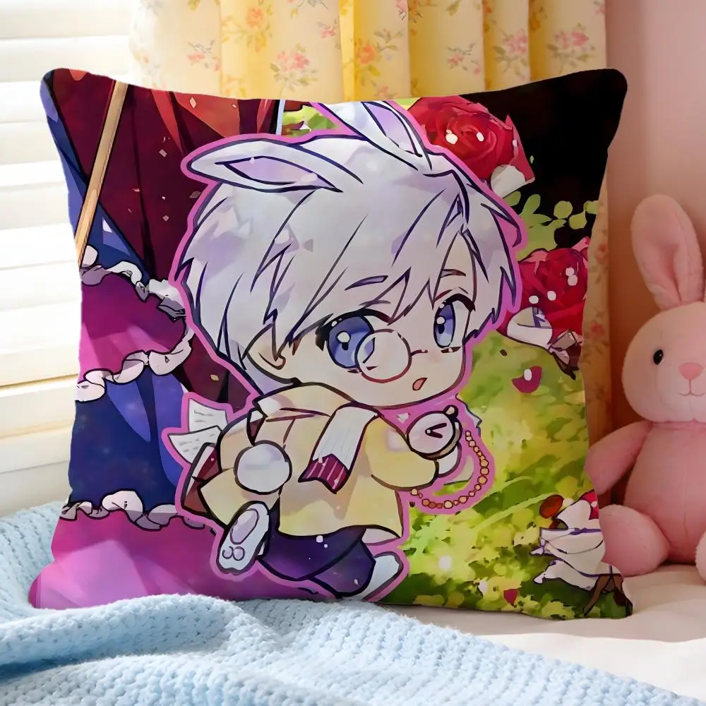 villains are destined to die Pillow Case Soft Washable Short Plush Modern Decorative Cushion for Sofa Bed Office Car Living Room