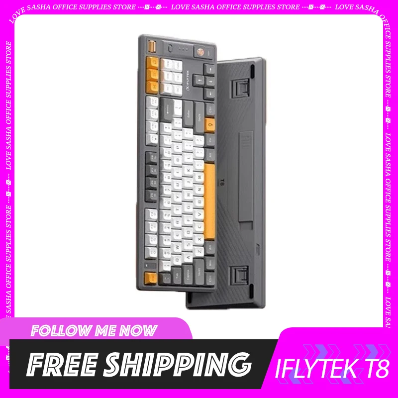 IFLYTEK T8 Mechanical Keyboard Intelligent Voice Input Wireless RGB Esports Gaming Keyboard Hot Swap Customized Accessory Gift