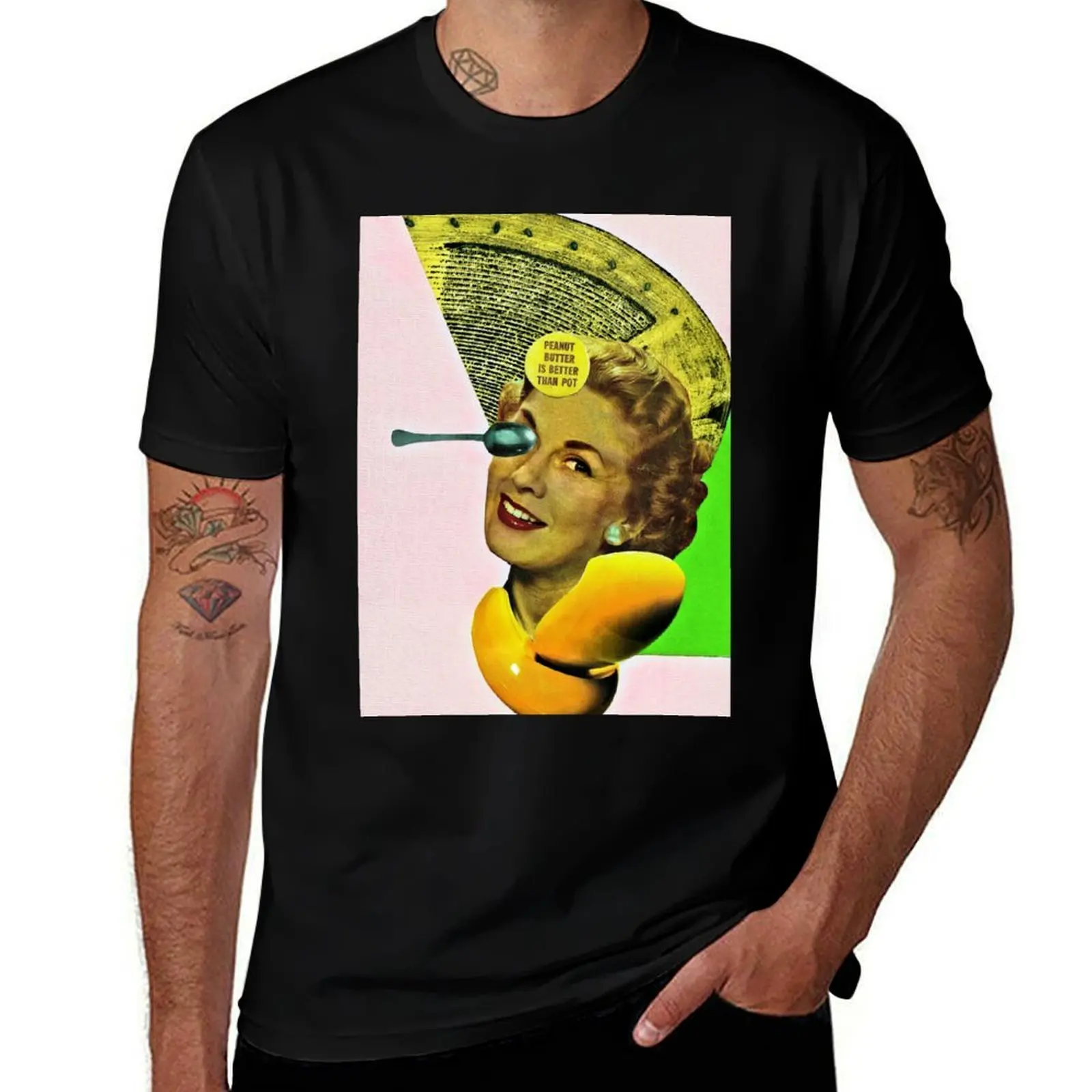 Peanut Butter is Better than Pot T-Shirt Casual Minimalist Short Sleeve Top T-Shirt