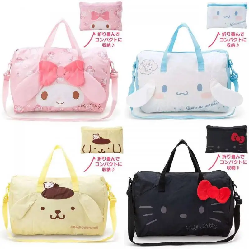 

Sanrio новая складная сумка Hello Kitty Melody, женская дорожная сумка, сумка для фитнеса, дорожная сумка для самолета, спортивная сумка для ручной клади, сумка через плечо
