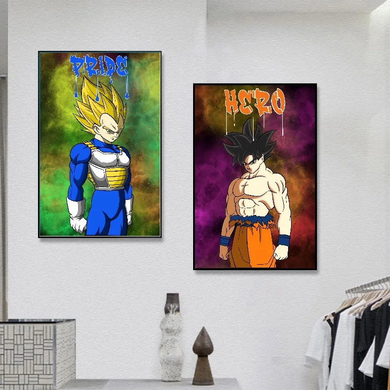 Dragon Ball Canvas Paintings Classic Home Decor Goku Picture Modern Printed Anime Modular Poster For Living Room Wall Artwork