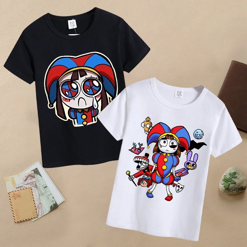 The Amazing Digital Circus Children T-Shirt Cartoon Printed T Shirts Boys Casual Sports Short Sleeves Tops Summer Kids Clothing