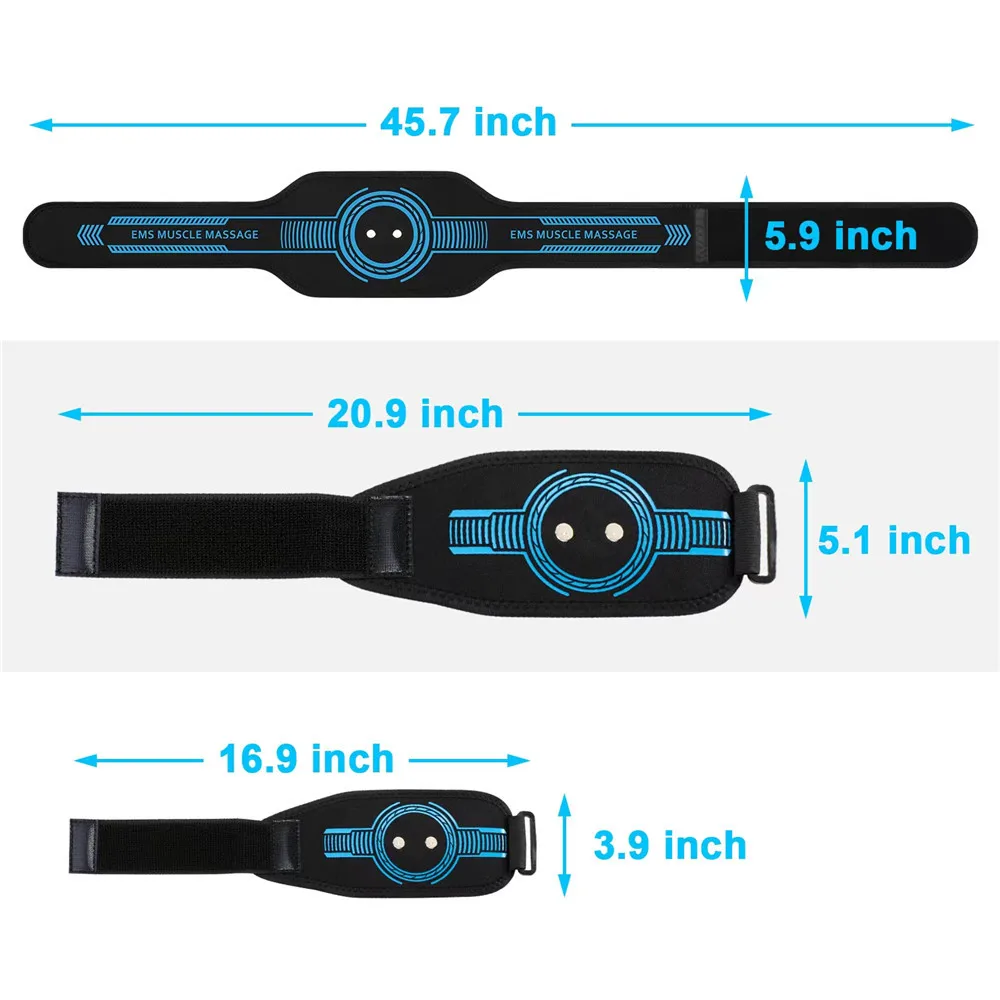 39 Levels 10 Modes Rechargeable Arm Leg Abdominal Massager Waist Belt Fitness Equipment Muscle Toner Abdominal Muscle Training