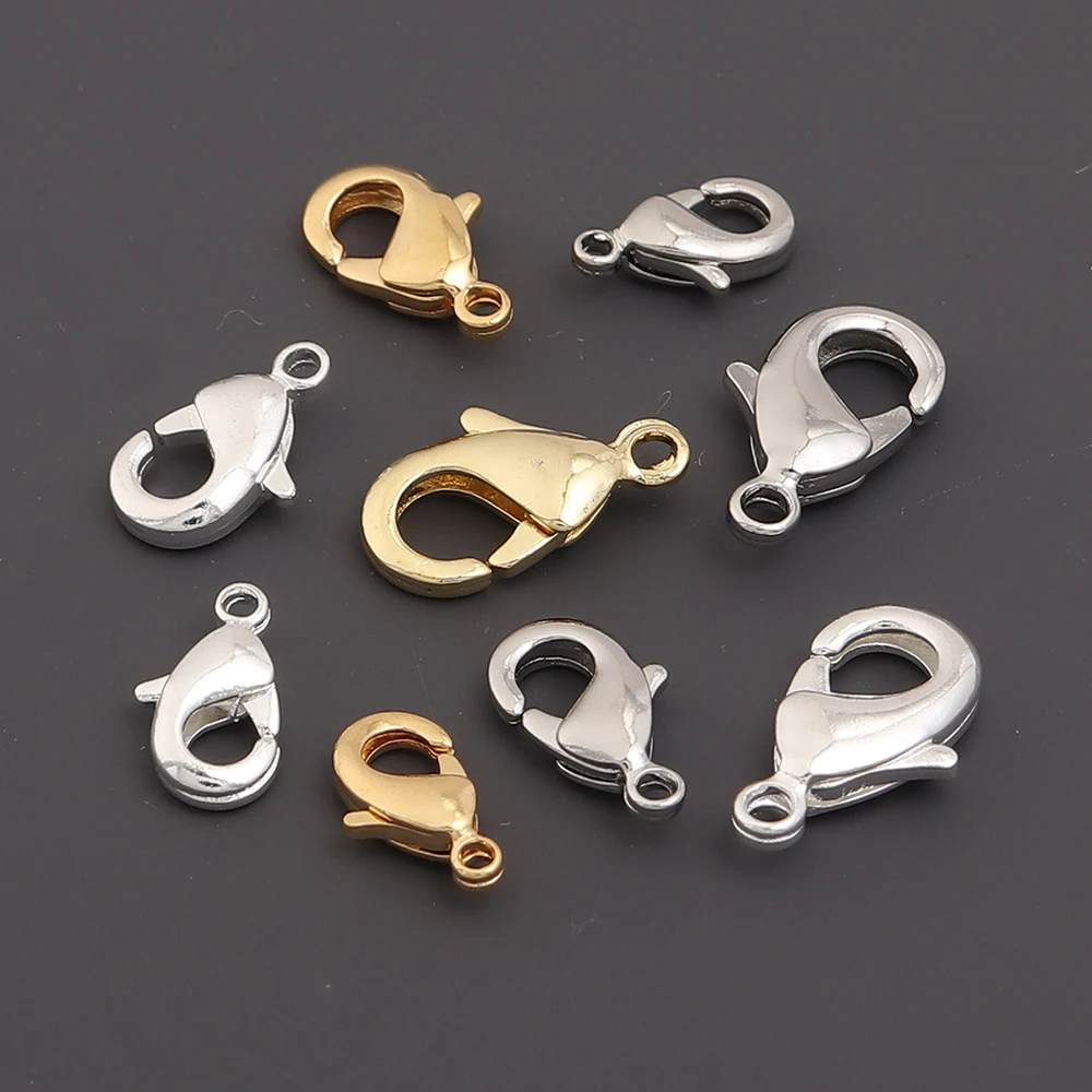 6 Stück 18K vergoldete Kupfer-Karabinerhaken-Verbinder für Schmuckherstellung, DIY-Halsketten, Armbänder, Kettenzubehör – Detail 3
