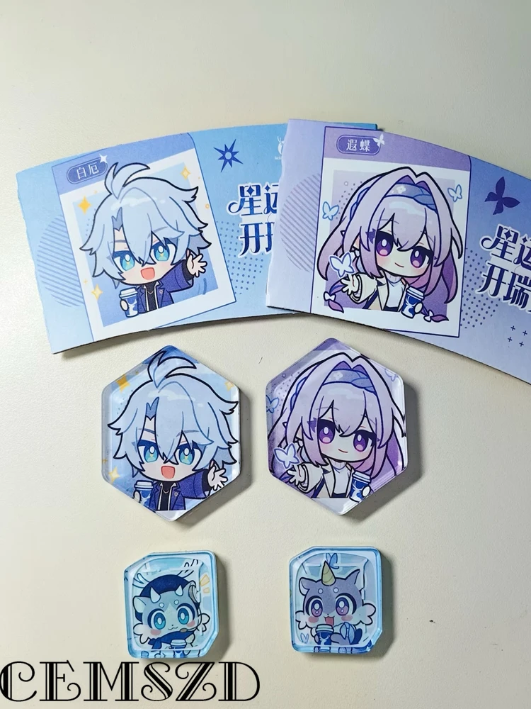

Hot Game Honkai Star Rail×Luckin Coffee Phainon Castorice Cosplay Anime Cartoon Fridge Stickers Cute Accessories Props Halloween