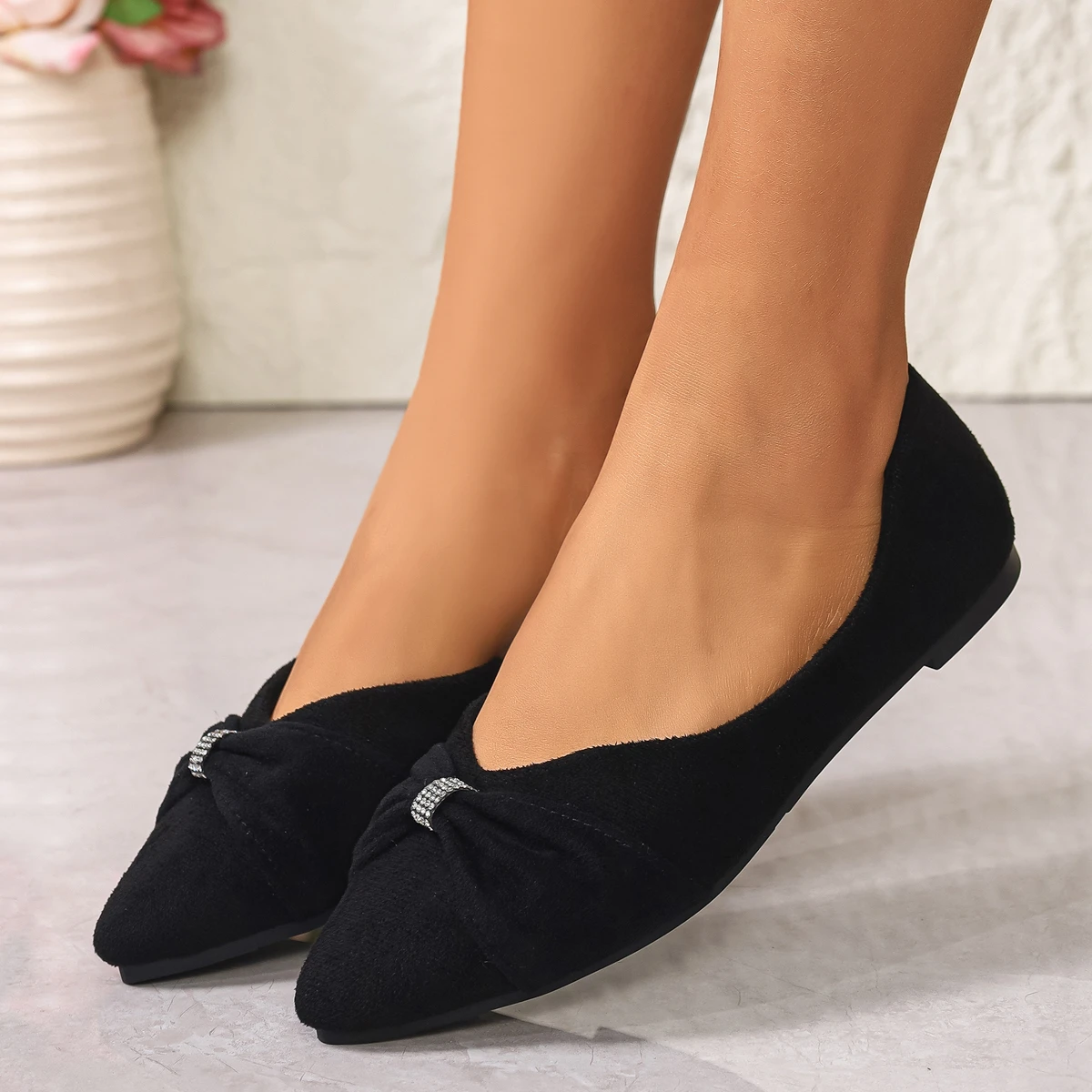 

Spring /Autumn Sexy and Elegant Bow Butterfly Shallow Flat Casual Shoes Fashionable and Best Selling New Comfortable Work Shoes