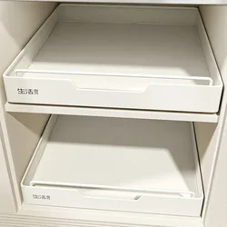 Kitchen Cabinets with Slide Rails Free of Installation of Storage Trays