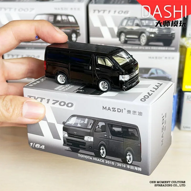 トヨタハイエース2010合金車モデル,ダイキャスト1:64スケール,静的ディスプレイ,収集可能なギフト,おもちゃ,お土産の装飾