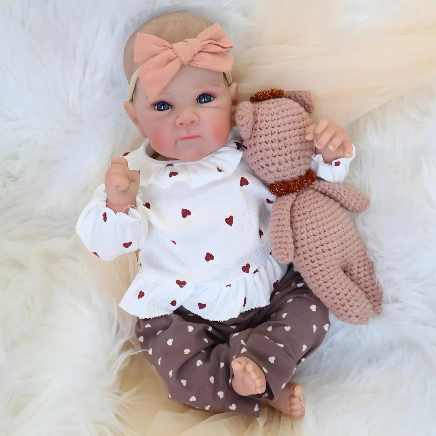 45CM Already Finished Reborn Baby Doll Bettie Soft Body Lifelike Newborn Baby Dolls 3D Skin Collectible Art Doll Bebes Reborns