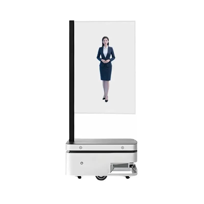 55-Inch Customized Vertical OLED Transparent Screen Display AI Touch Digital All-In-One Virtual Service Equipment