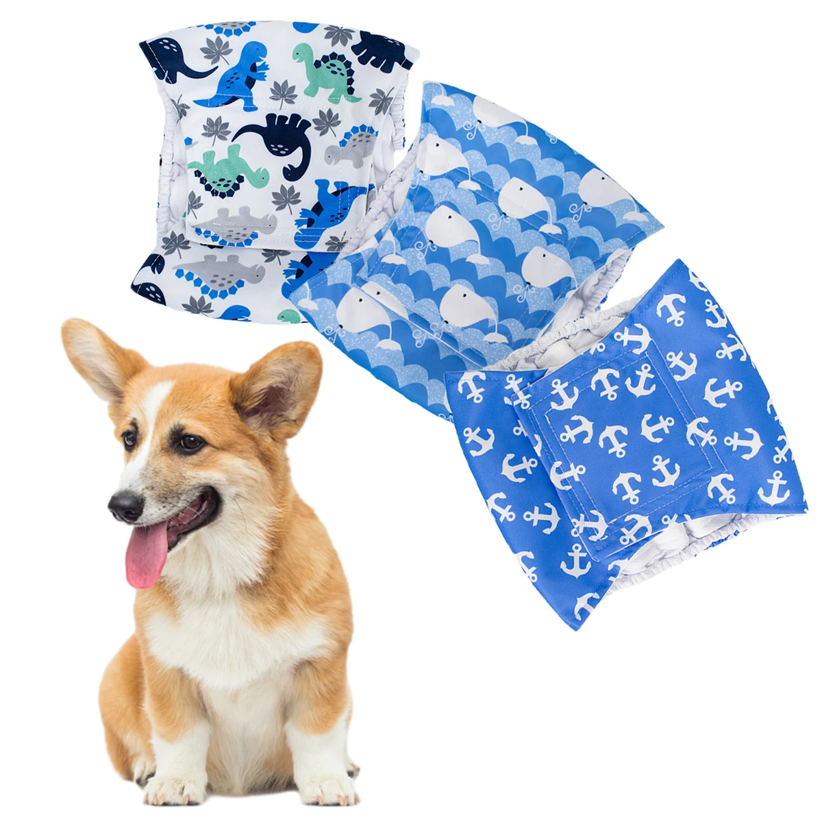 Cloth Diaper Insert - 3 Buah Pembalut Perut Anjing Jantan