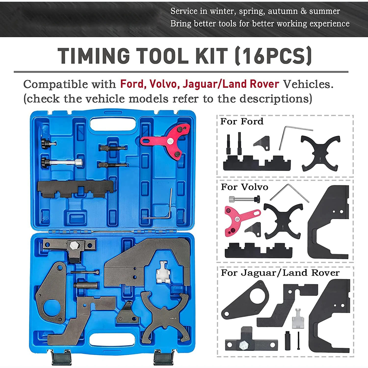 Engine Timing Tool Kit For Volvo Ford 1.5 1.6 2.0 Jaguar Land Rover Evoque 2.0T Camshaft Alignment Locking Set