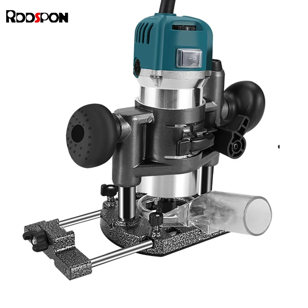 Compact Router Plunge Base para Fresagem Máquina de Corte Madeira Router Acessórios Ferramenta Elétrica 65 mm Tipos Opcionais 800w 6.35 mm