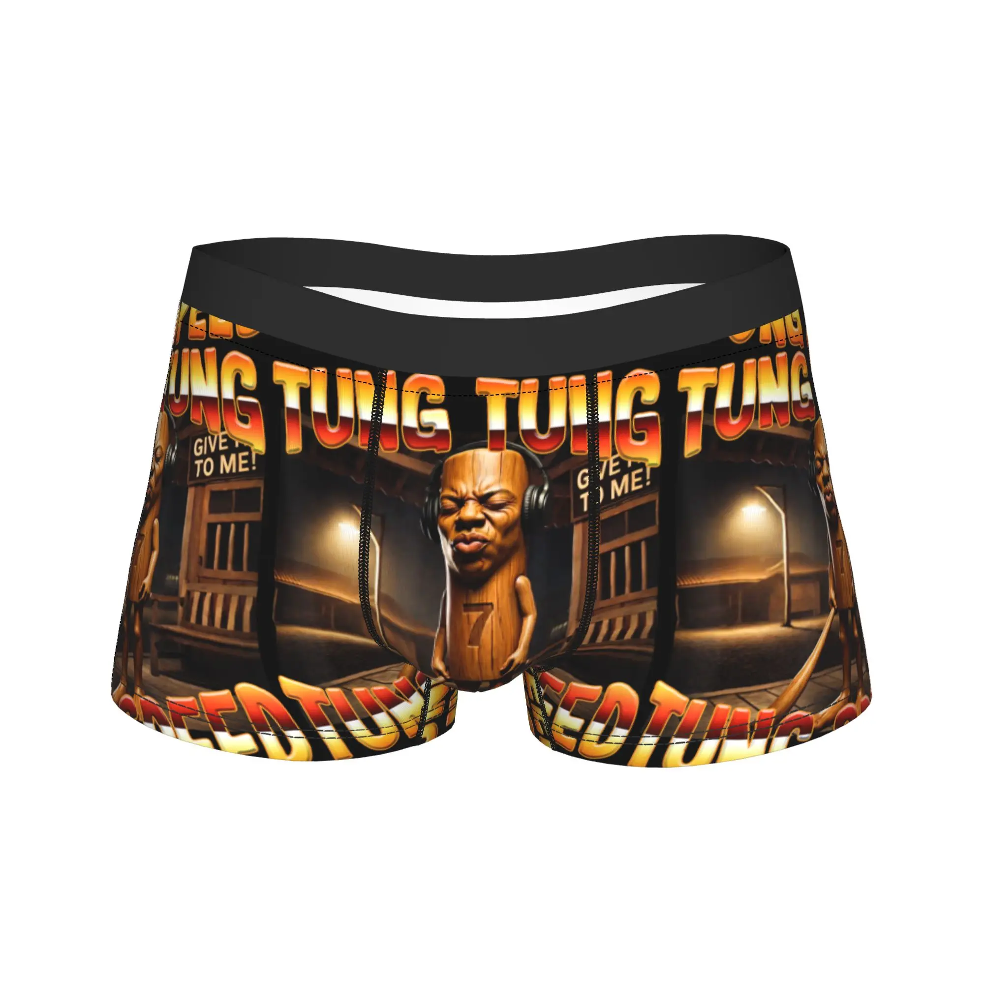 

Tung Tung Tung Speed Tuff Brainrot Meme Gen Z Underwear Men Underpants Custom DIY Novelty Trunk Trenky Shorts Briefs Plus Size