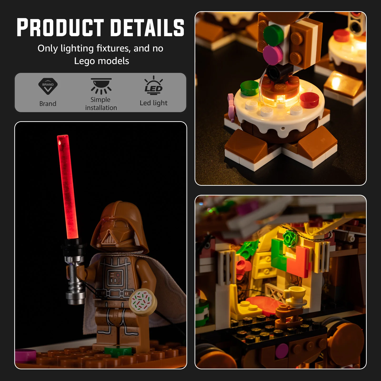 

Набор светодиодного освещения, подходящий для LEGO Gingerbread AT AT Walker 40806
