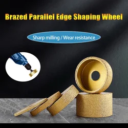 1pc Parallel Profile Shaping Wheel 20mm Arbor Vacuum Brazed Diamond Edges Wheel for Tile,Quartz Stone,Marble,Granite,Rock,Stone