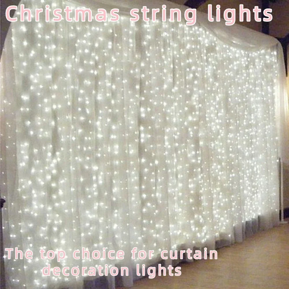 3m/6m Curtain Garland on The Window USB Power Fairy Lights Festoon with Remote New Year Garland Led Lights Christmas Decoration