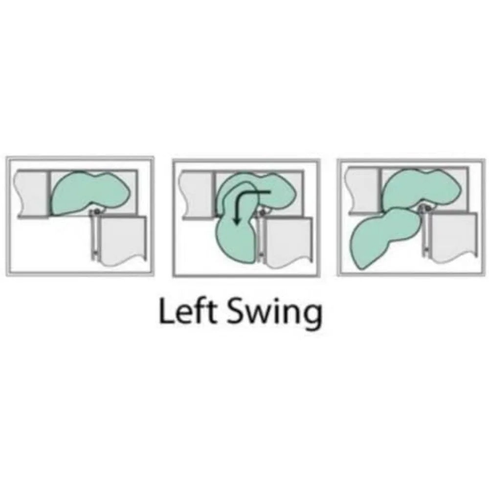 توصيل مجاني - مجموعة Lemans II ذات رفين كسول سوزان مع إغلاق ناعم لخزائن الزاوية ذات القاعدة العمياء من الكروم والقيب