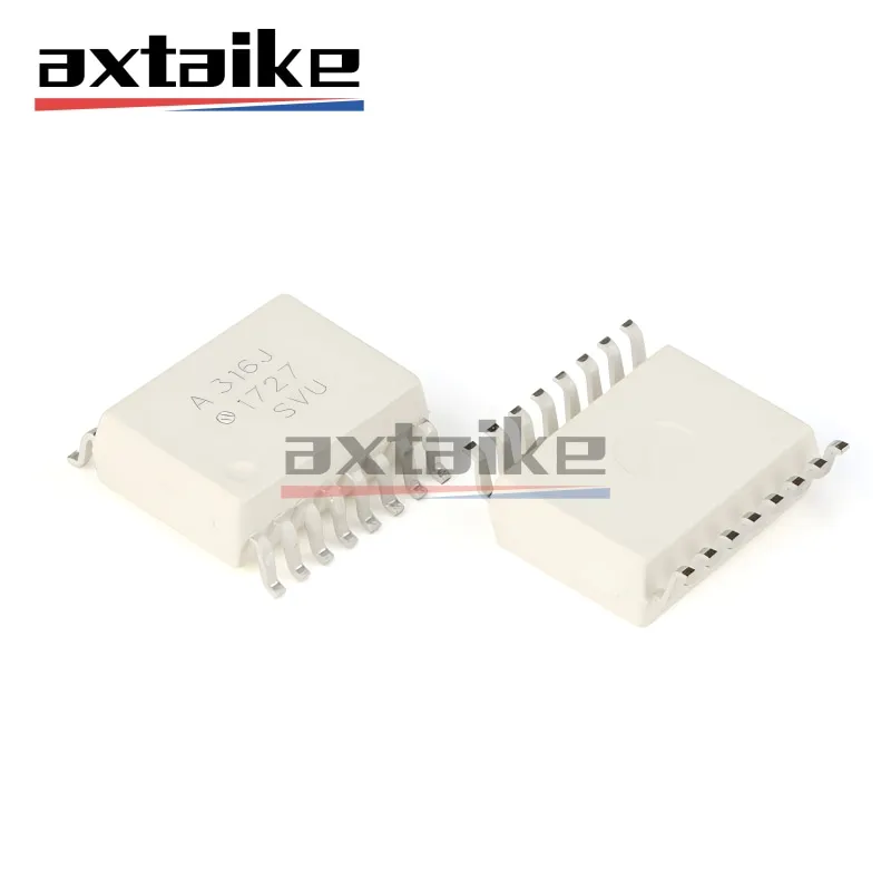 HCPL-316J-500E SOP-16 HCPL-316J A316J 316J SMD IC Chip 2.5 Amp Gate Drive Optocoupler with Integrated