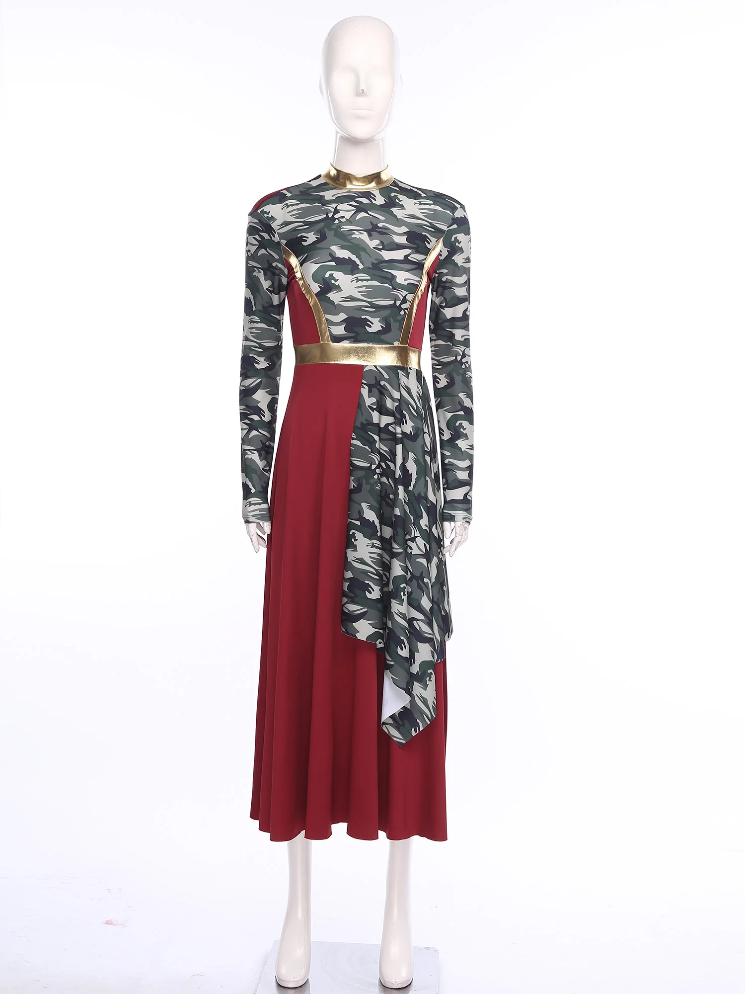 Robe de danse liturgique pour femmes, tenue de danse, ourlet irrégulier, tunique d'église, robe de Ballet, Costume de spectacle de danse lyrique