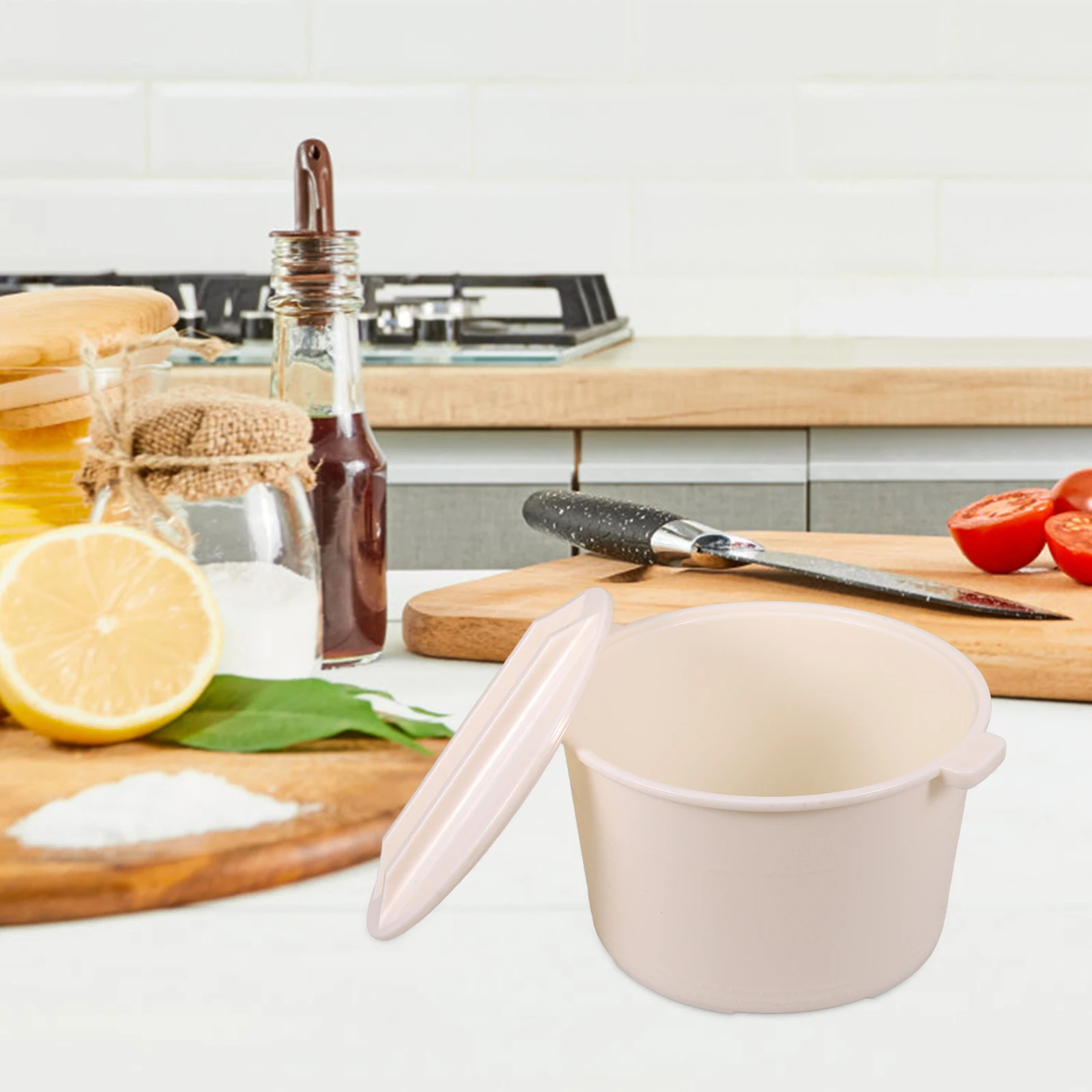 

Heat Resistant Plastic Barrel Large Capacity Multi-Function Steamed Container Tight Sealing Sushi Grain Storage Kitchen Home Use