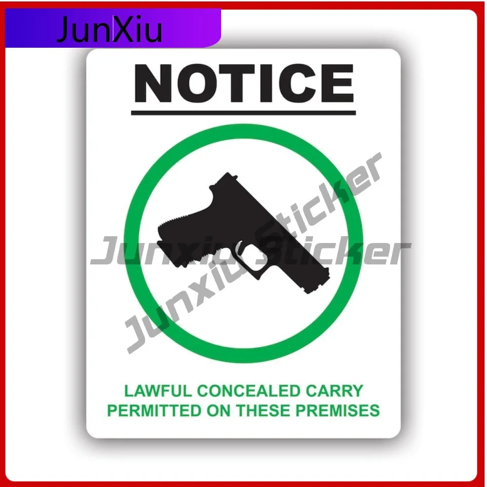 

Notice Lawful Concealed Carry Permitted On The Premises Sticker Creative Decals Ccw Conceal Carry Window Warning Auto Decor Car