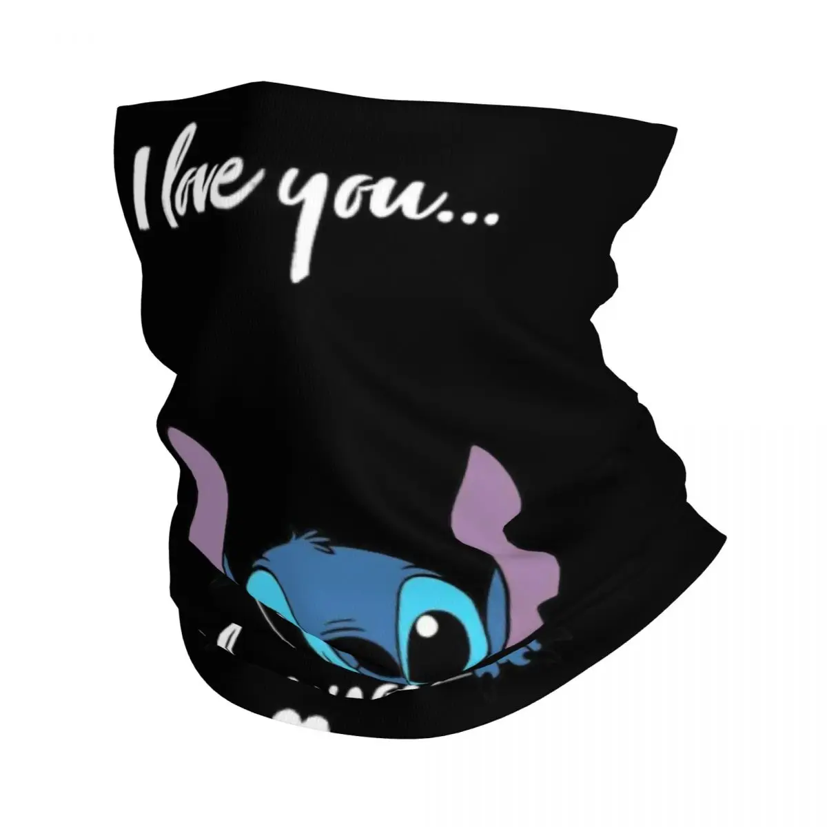 

Custom Cute Stitch Bandana Neck Warmer Men Women Winter Ski Hiking Scarf Gaiter Cartoon Face Cover