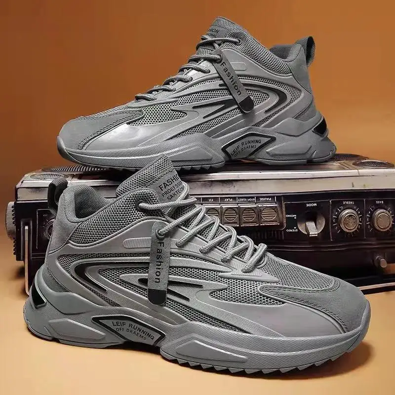 

:Модные туфли для папы на толстой подошве, студенческая спортивная обувь для бега, модная дышащая мужская обувь, новая весенняя универсальная повседневная обувь