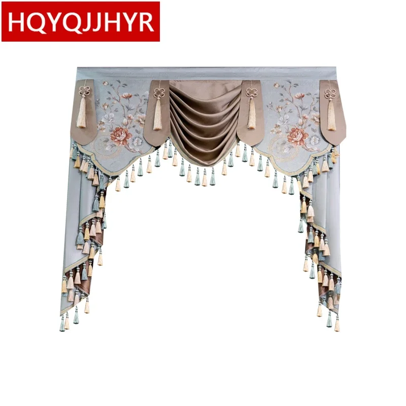 8 Style  luxurious Valance customized for villa apartment living room hotel bedroom window