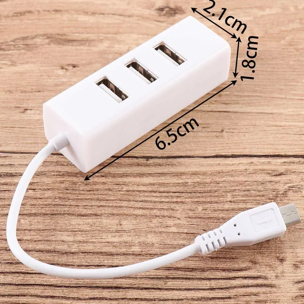 USB 2.0 Universal Micro USB 4 Ports OTG Hub Converter Charging Cable Adapter Extension Cable