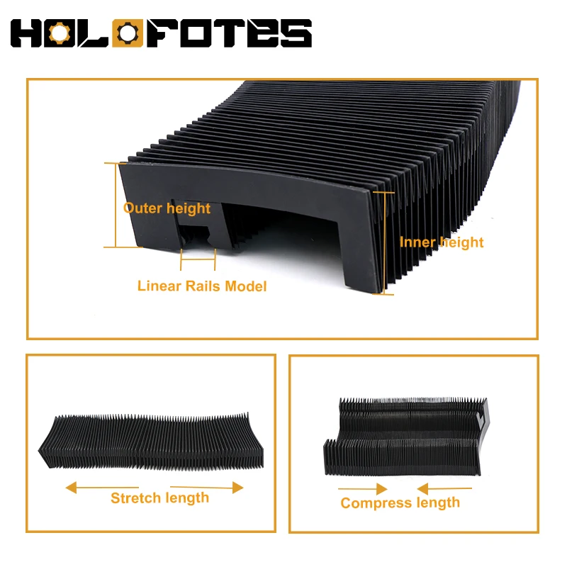 CNC Bellows Dust Proof Cover PVC Fireproof Non-fireproof Dust Proof Waterproof Oil Proof for CNC Router Customize