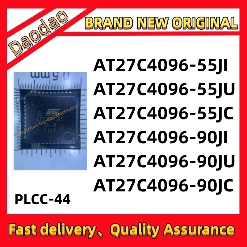 AT27C4096-55JI AT27C4096-55JU AT27C4096-55JC AT27C4096-90JI AT27C4096-90JC IC chip PLCC-44