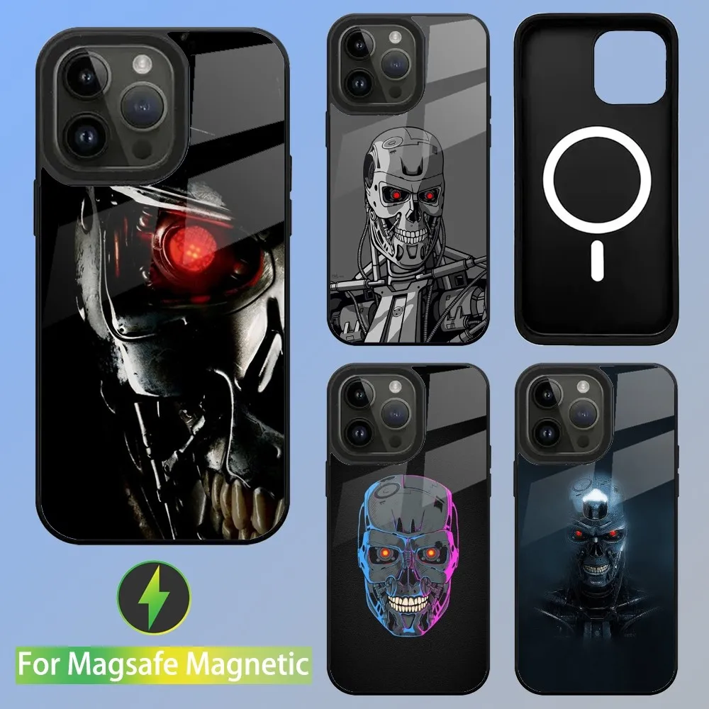 T-800 T-Terminator Phone Case For iPhone 15,14,13,12,11,Plus,Pro,Max Mini Magsafe Magnetic Wireless Charging