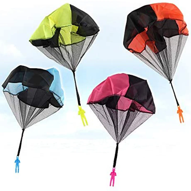 5sets Throwing Parachute Outdoor Flying Toys For Children's Educational With Figure Soldier Sports Parachute Play Game Funny Toy