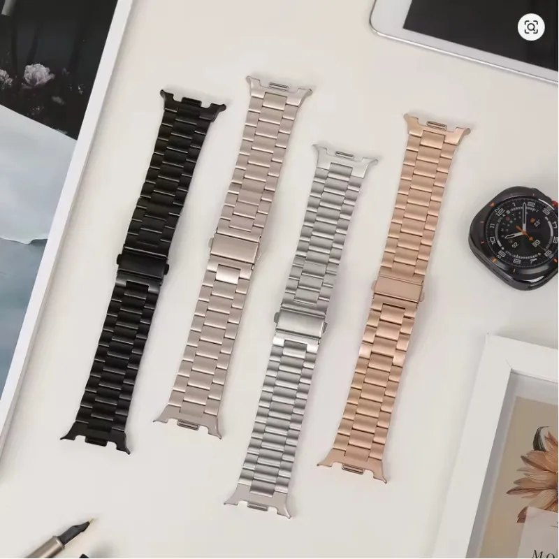 Edelstahlarmband für Samsung Galaxy Watch 8 Classic 46mm Luxus-Metallarmband Correa für Samsung Watch 8 9 40mm 44mm Band