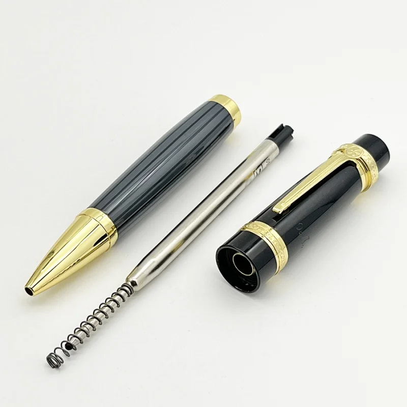 Lanlan Luxury MB Roller Ballpoint Pen Honore De Balzac Office School Stationery With Autograph On The Pen-cap