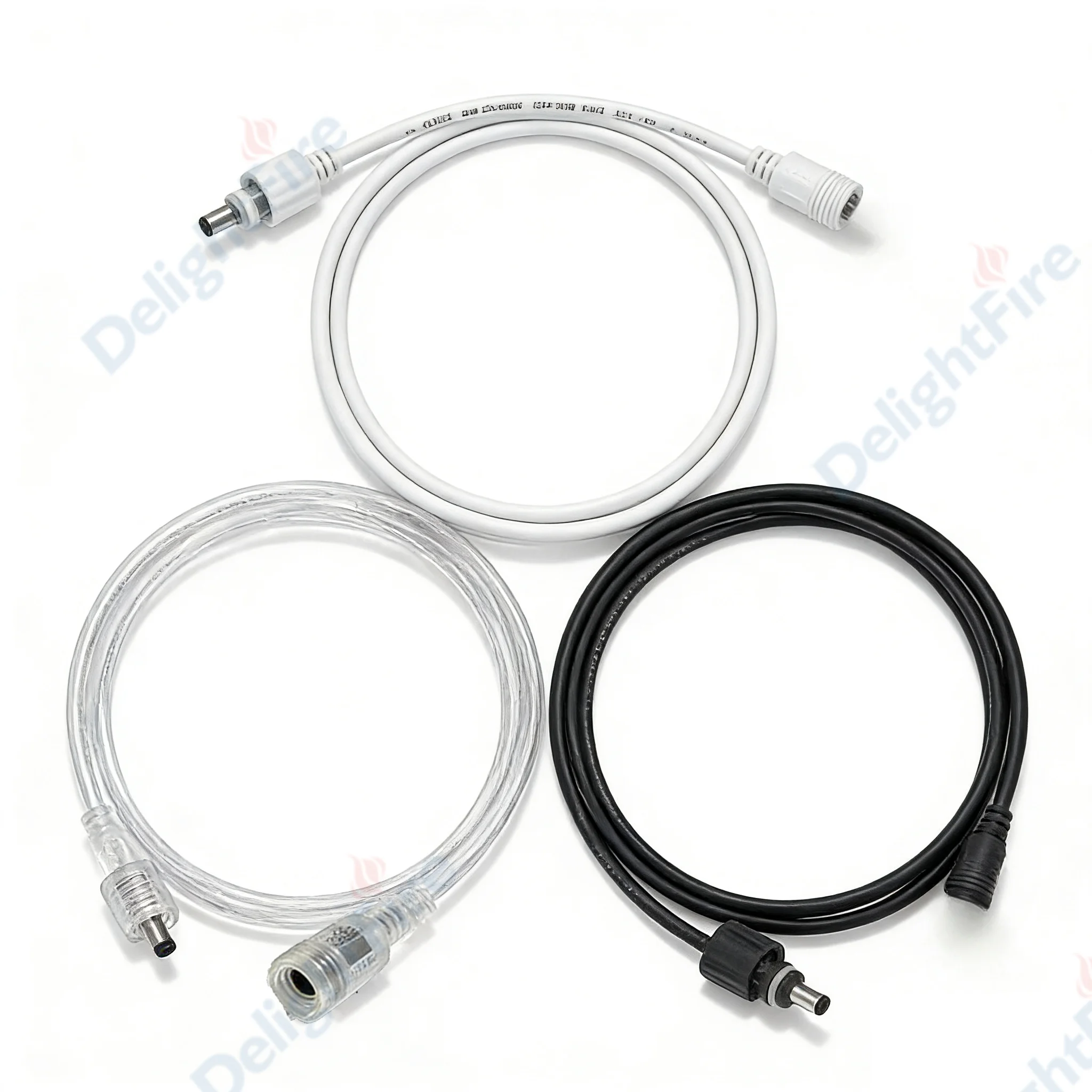 12V LED Strip Cable DC Jack Connector Cable Copper Wire 5.5 2.1mm 1m 22AWG Waterproof DC Power Cable For Outdoor Lamp Bulb Light