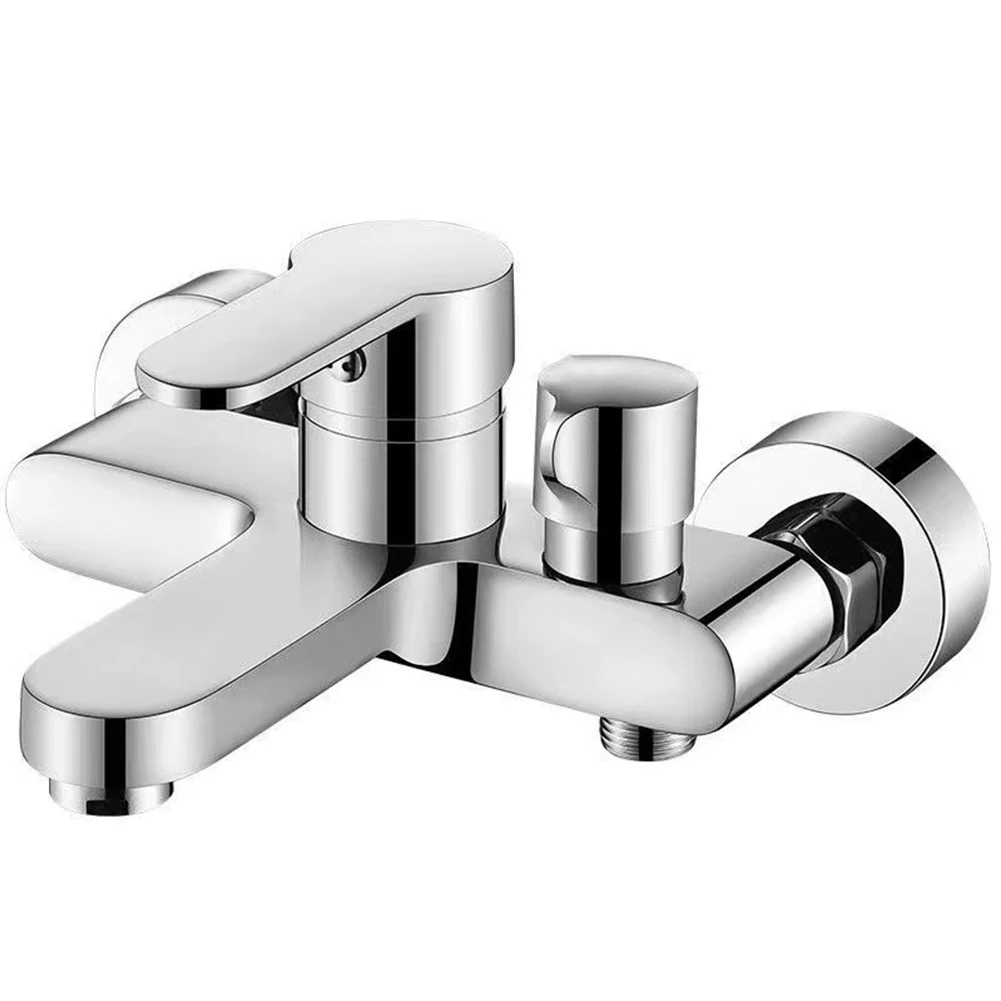 Bathroom for triple Shower Mixer with Hot for Cold Water Balancing Brass Construction and Side Mounted Shower Spray Nozzle
