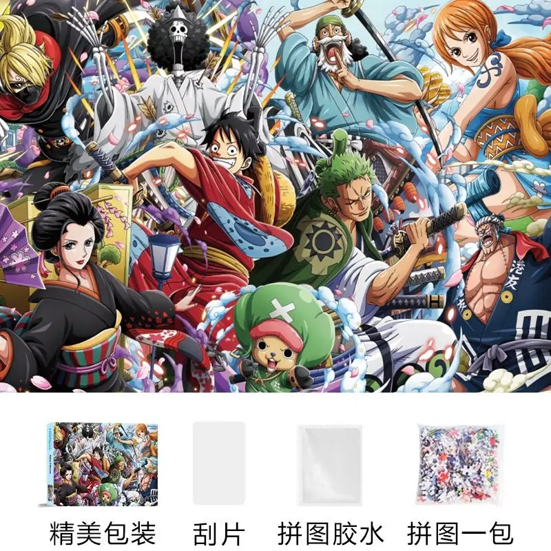 

Цельный персонаж аниме 70*50 см, бумажная головоломка, 1000 шт., подарки на день рождения в рамке для взрослых, Луффи Саурон, анимация, мультяшный фестиваль